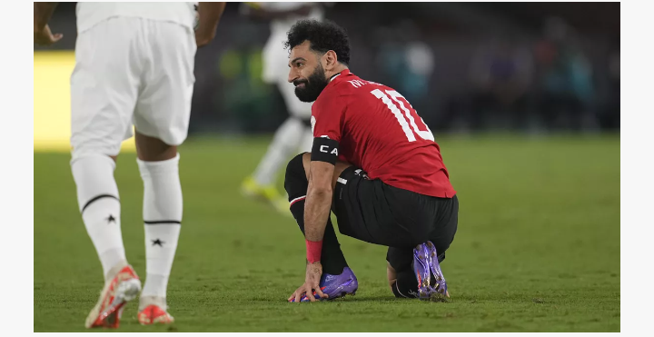 Mo Salah during Egypt Vs Ghana Game last night