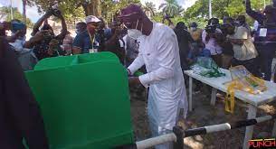 Lagos Guber: Sanwo-Olu Cast Vote In Ikoyi
