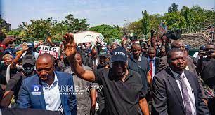 Atiku Leads Protest To INEC Office In Abuja Alongside Ayu, Okowa, Others Following Tinubu’s Victory