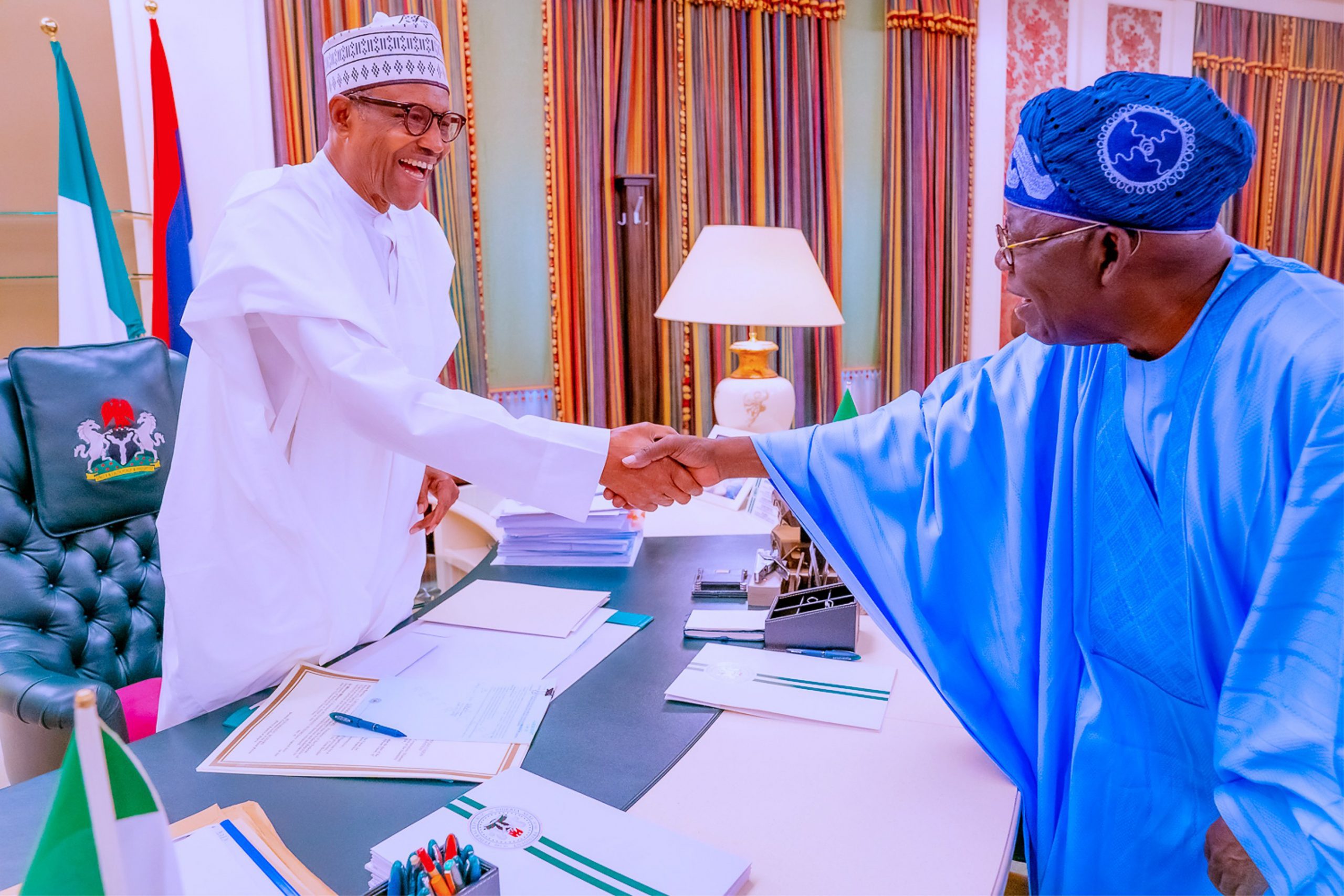 President Buhari On Aso Rock Villa Tour With President-elect, Bola Tinubu – (Photos)