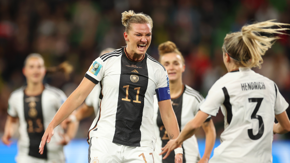Germany’s Captain Alexandra Popp Scored Twice In The 6-0 Mauling Of Debutants Morocco