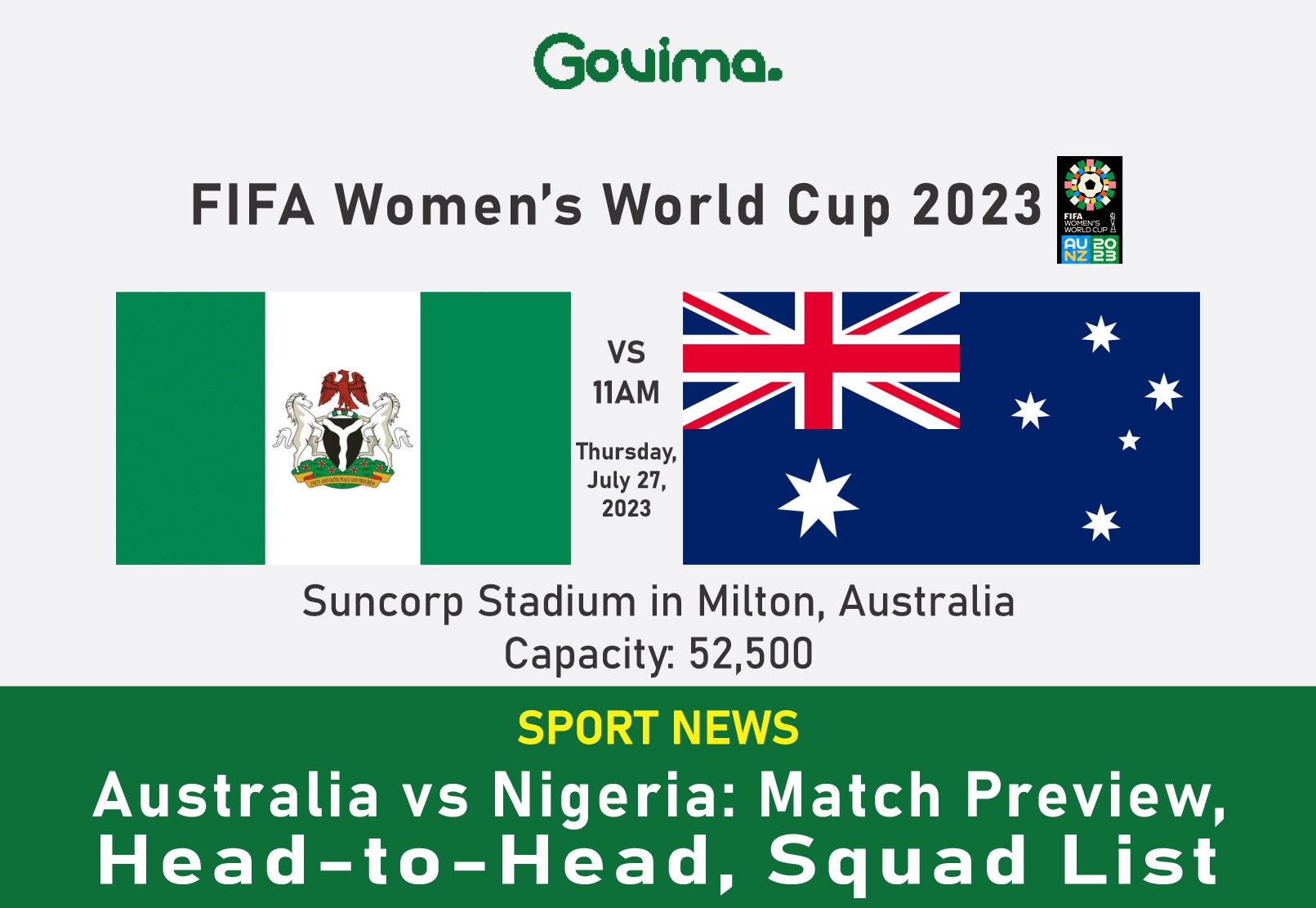 Australia vs Nigeria: Match Preview, Head-to-Head, Squad List
