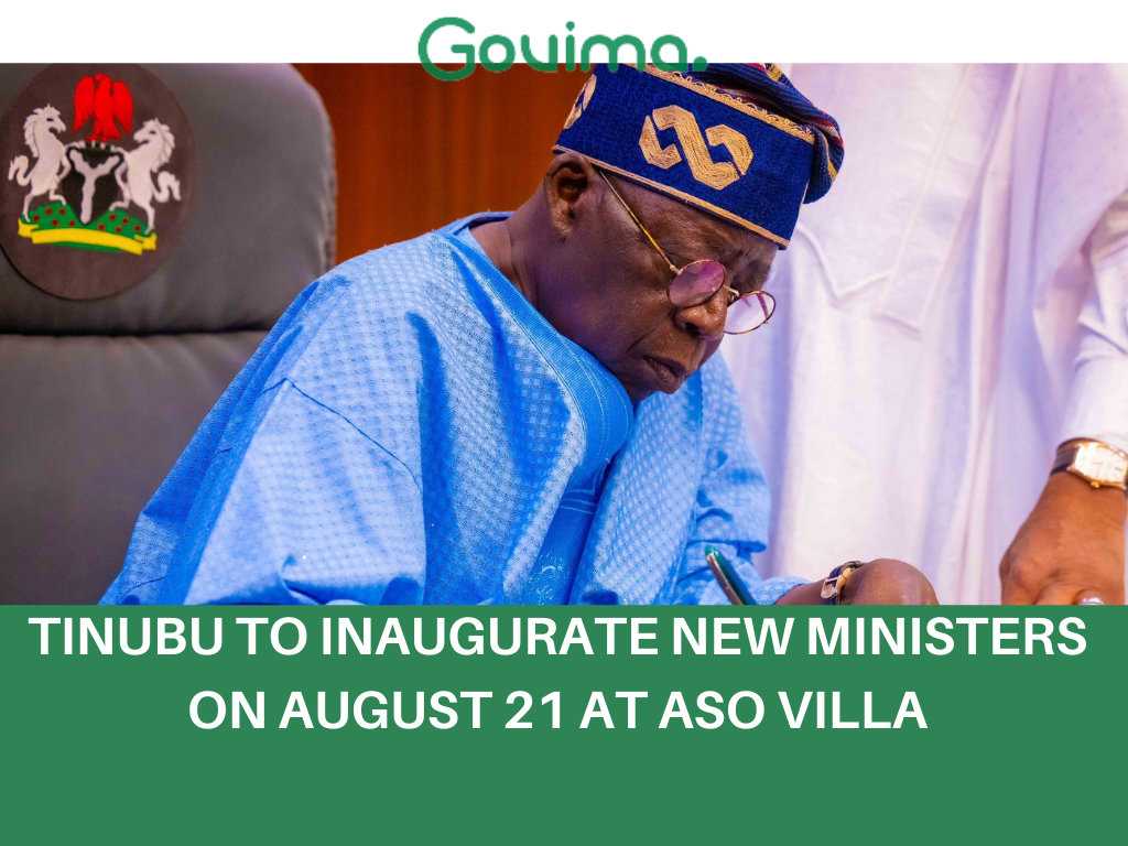 Tinubu To Inaugurate New Ministers On August 21 At Aso Villa