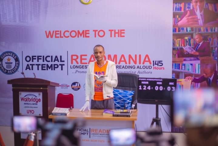 Nigerian Teacher, John Obot Sets New World Record For Marathon Reading Aloud