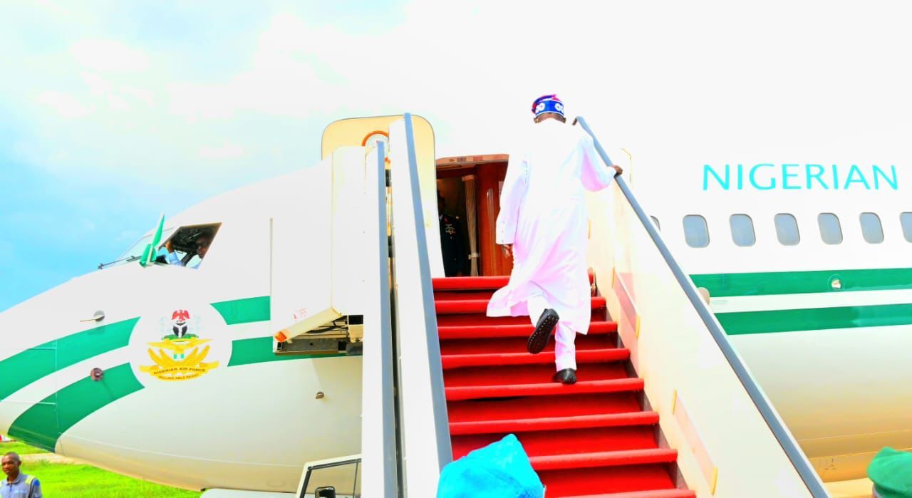 President Tinubu Departs Guinea-Bissau For Nigeria