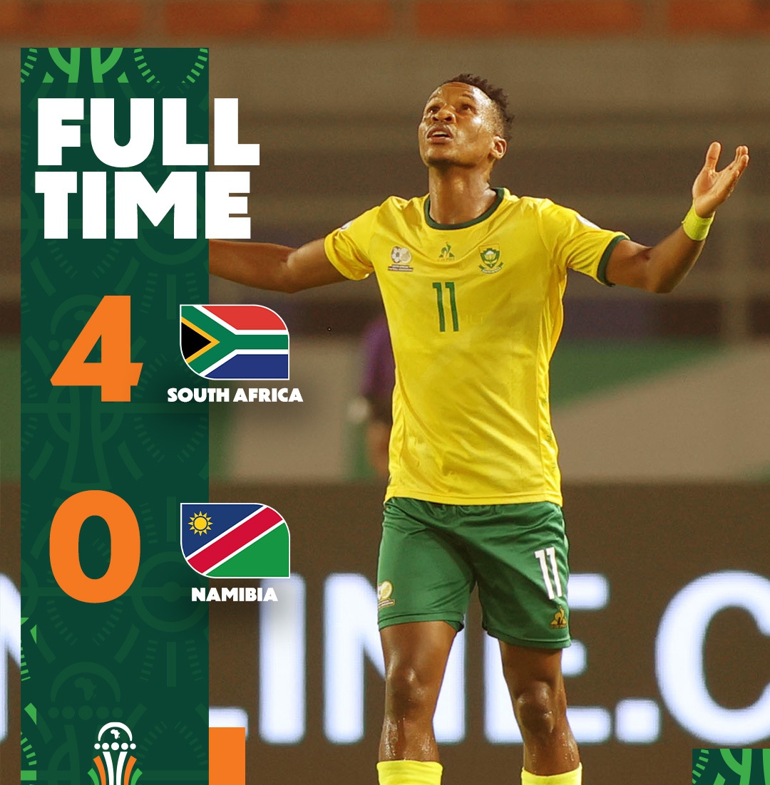 South Africa Thrash Namibia Four Goals To Nothing