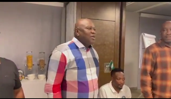 Super Eagles Exclusive: Akinwumi Ambode and Top Officials Surprised Super Eagles To Boost Camp Morale