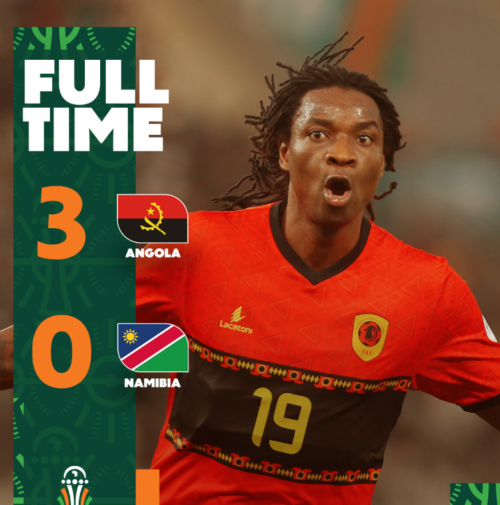 Angola Into The Quarters, Following Their 3:0 Win Against Namibia In The First AFCON Round 16