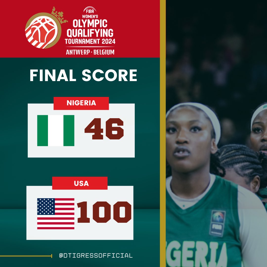 Basketball: D’Tigress Lost Emphatically To USA In Brussels