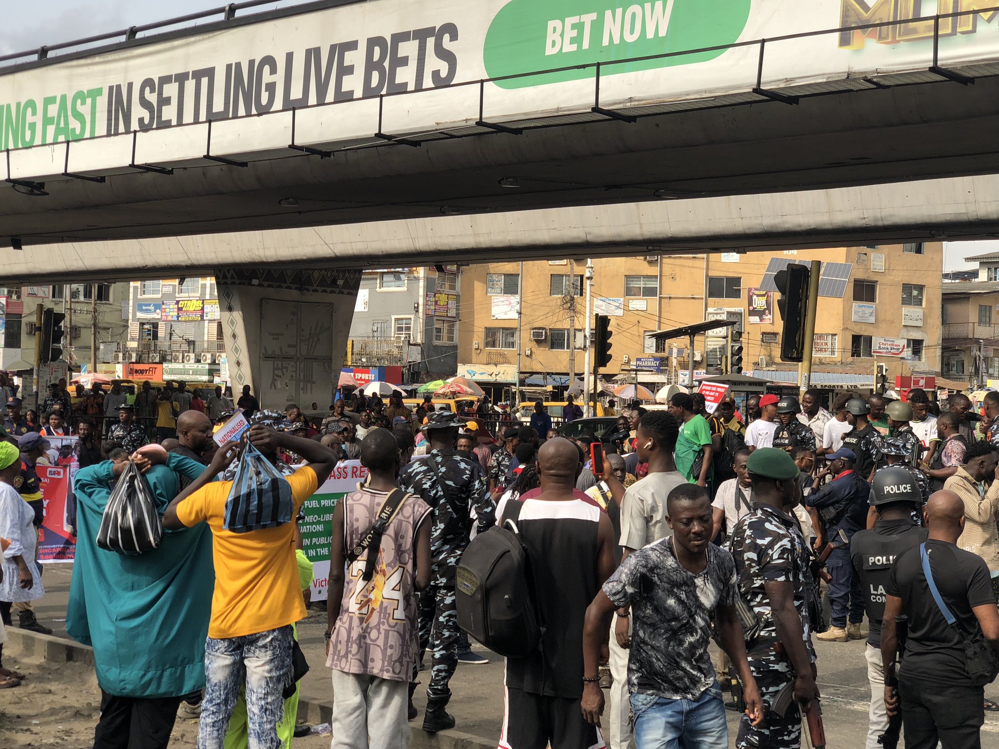 Lagos Residents Defy Police Warning, Stage Protest Against High Cost Of Living