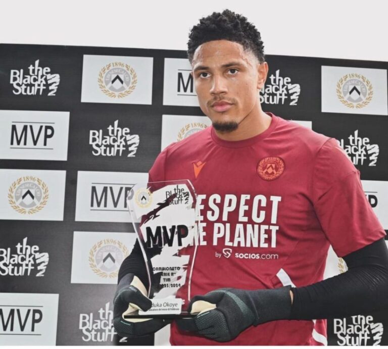 Serie A: Maduka Okoye Wins Udinese Player Of The Month