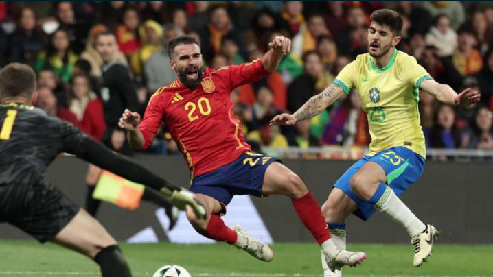 Penalty Galore As Spain And Brazil Played Out A 3:3 Draw At The Bernabeu