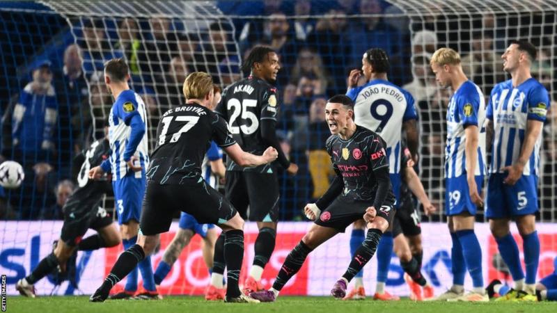 EPL: Manchester City Swept Off Brighton To Move Second On The Log