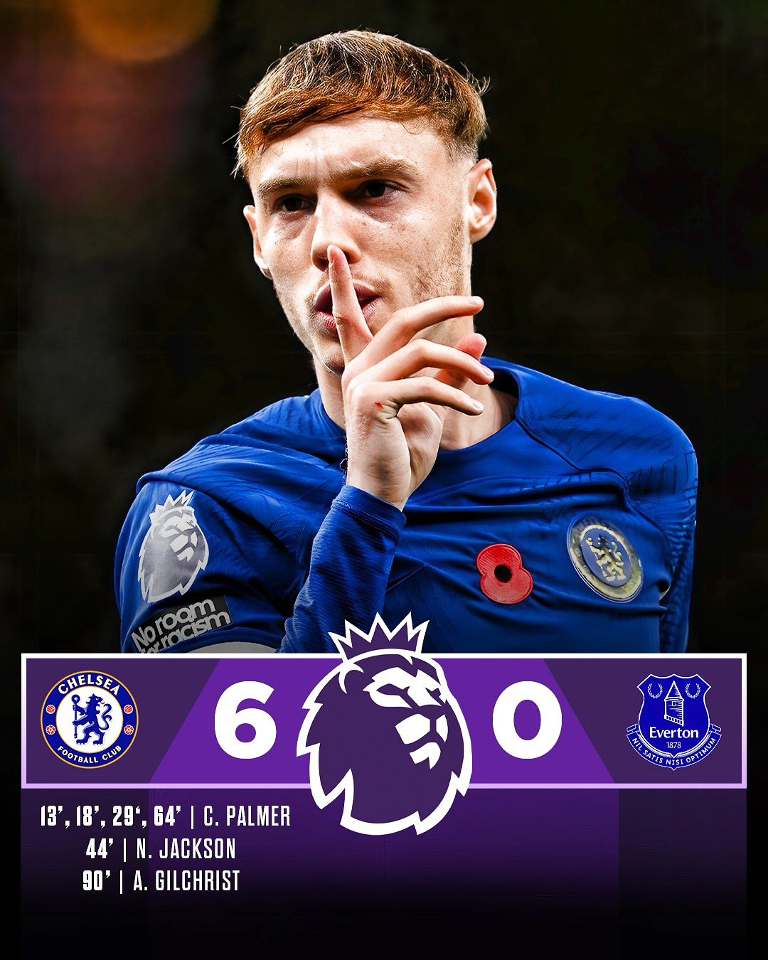 Cole Palmer The Star Man Scored 4 Goals As Chelsea Dismantled Everton 6:0