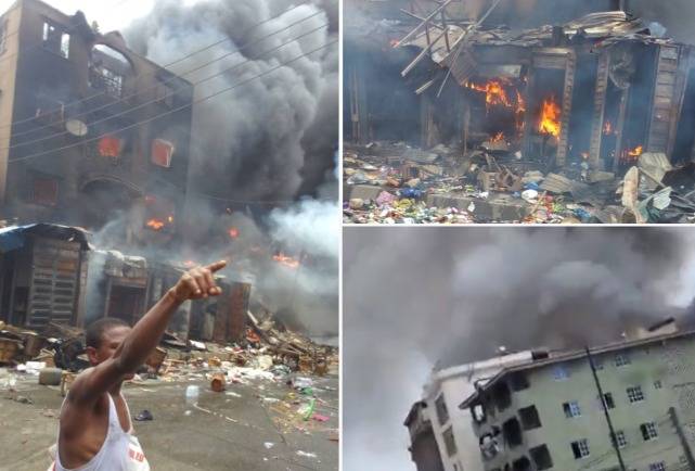 NEMA Reports: Lagos Fire Claims Four Buildings,14 Others At Risk