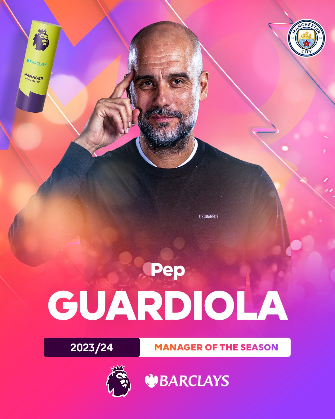 Pep Guardiola Wins Manager of the Season Award for 2023/2024