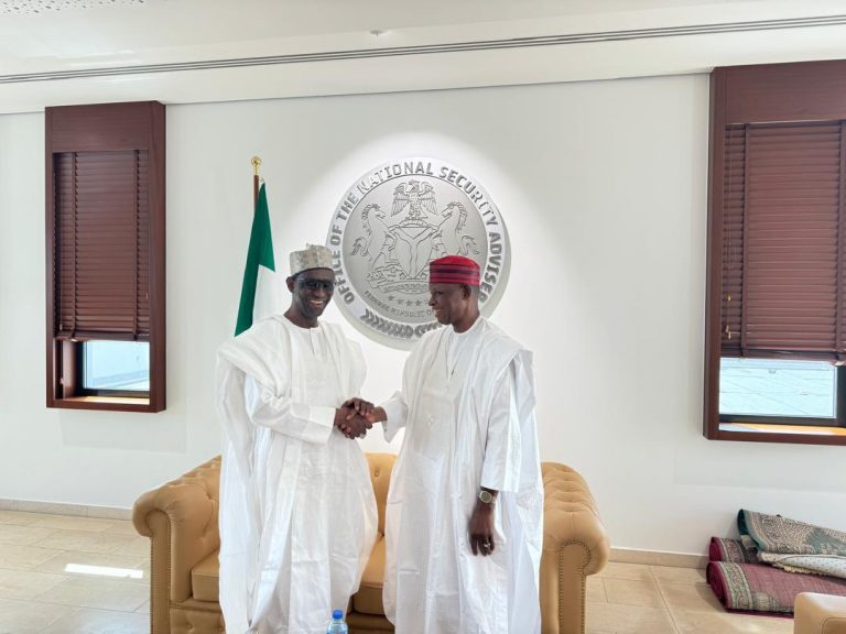 Kano Governor Abba Yusuf Meets With NSA Nuhu Ribadu In Abuja