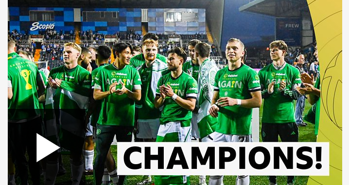 Celtic Are Champions Of Scotland For The 12th Time