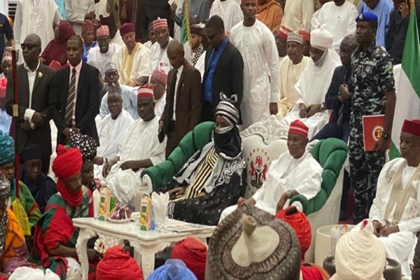 Governor Abba Yusuf Presents Appointment Letter To Emir Sanusi II