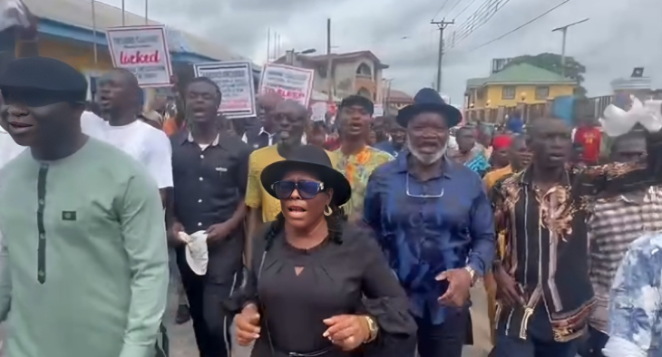 Wike Supporters Defy Police, Stage Protest In Local Government