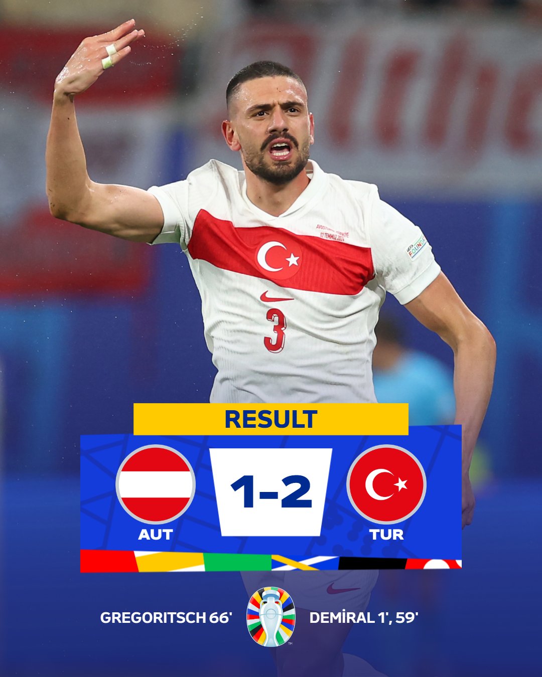 Merih Demiral’s Historic Brace Sends Turkey To Euro 2024 Quarter-Finals