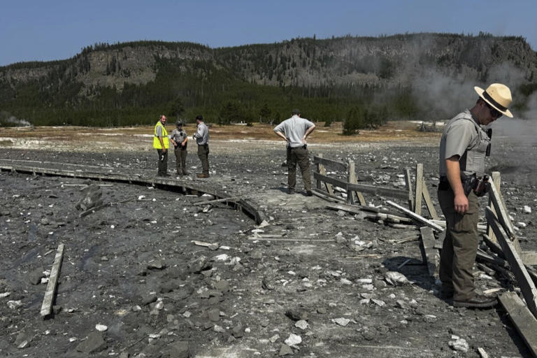 Hydrothermal Explosion Rocks United States Yellowstone National Park