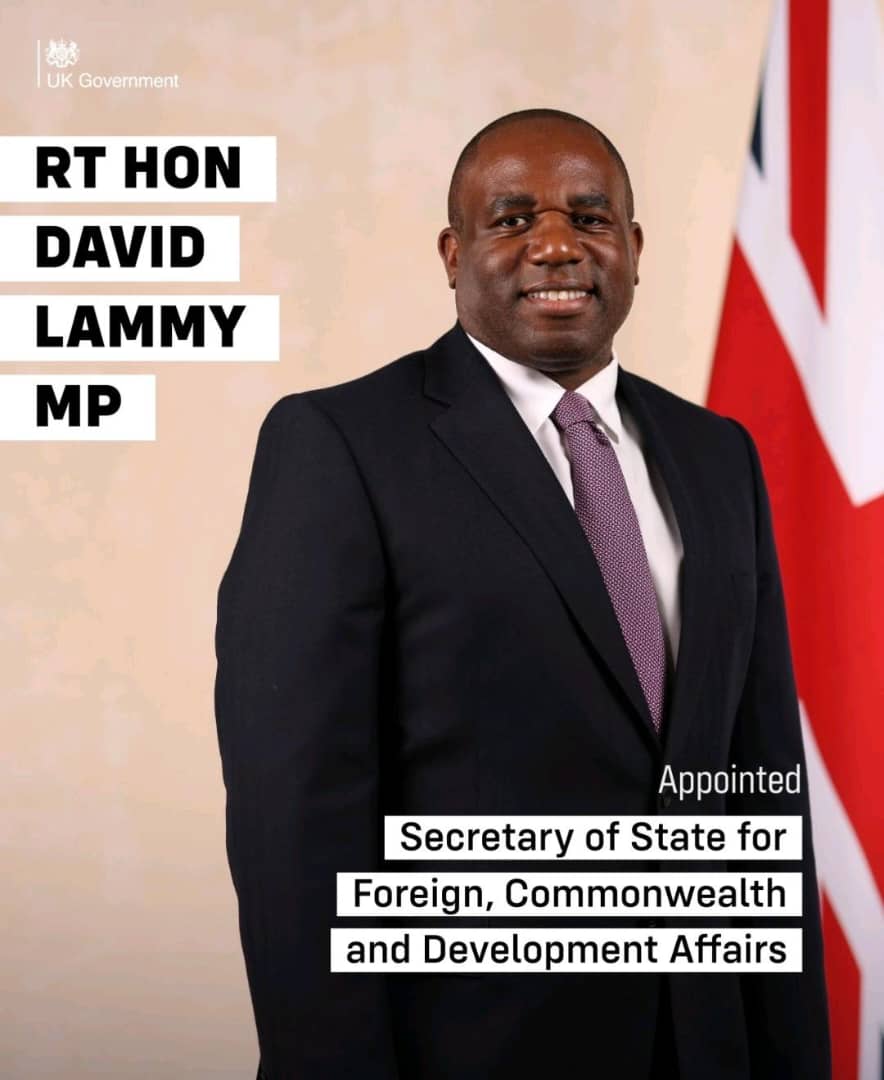David Lammy Appointed UK Foreign Secretary In Labour’s New Cabinet