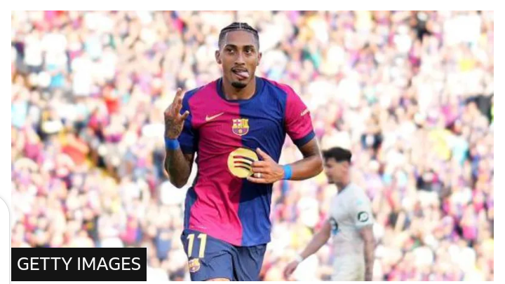 La Liga: Raphinha’s Hat-Trick Powers Barcelona To 7-0 Rout Against Real Valladolid