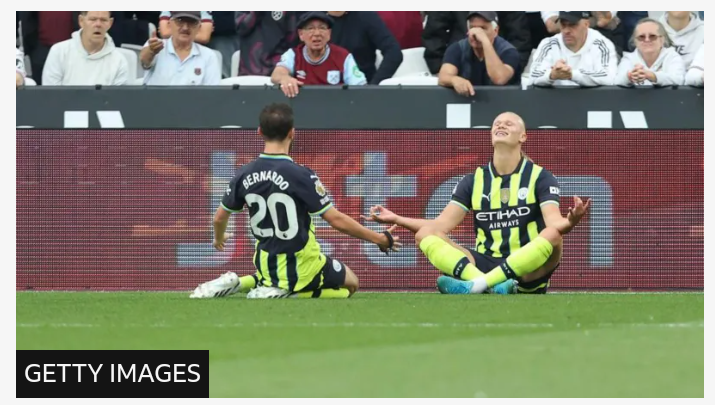 EPL: Erling Haaland’s Hat-Trick Stuns West Ham As Manchester City Continue Perfect Start