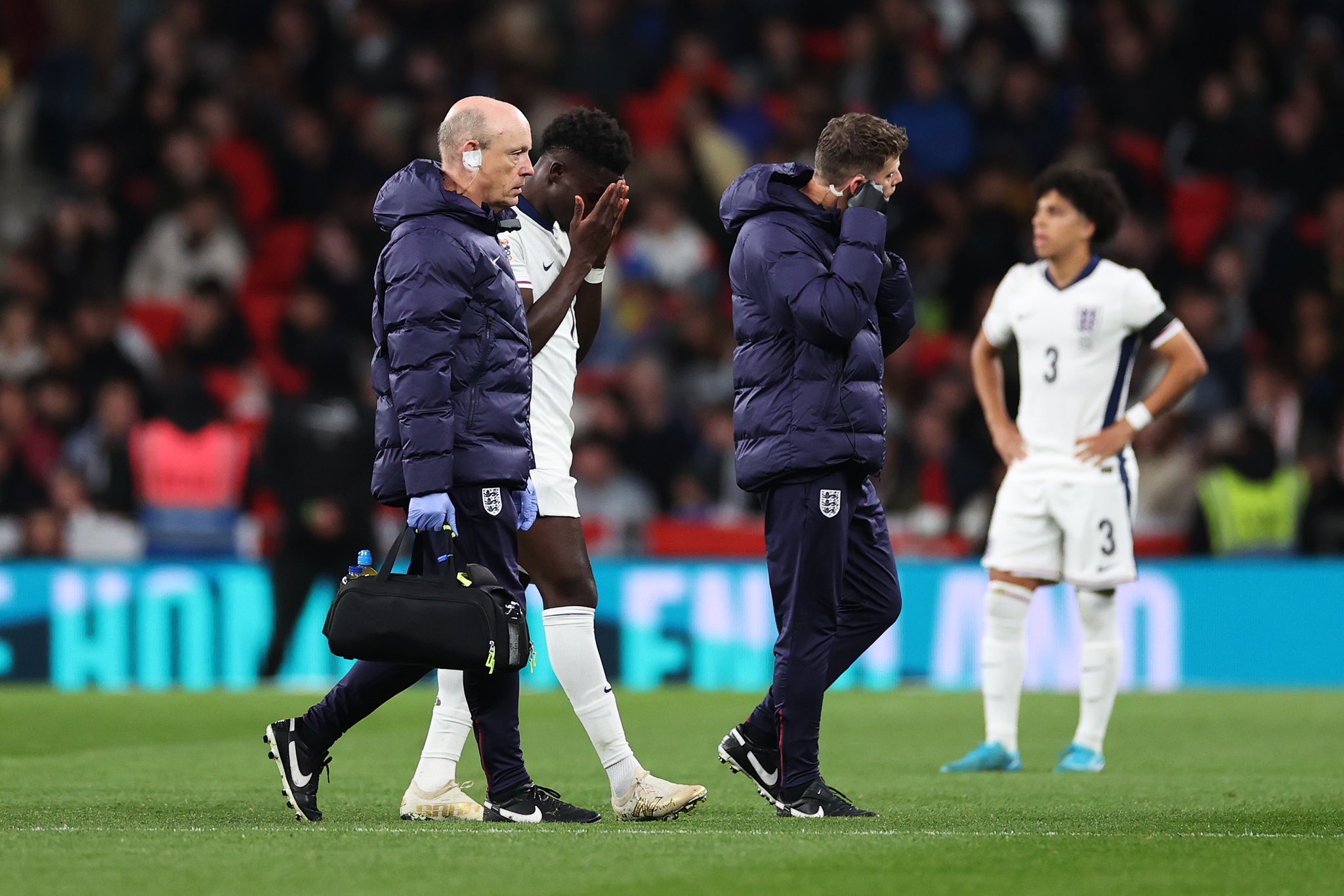 Bukayo Saka Returns To Arsenal For Injury Assessment