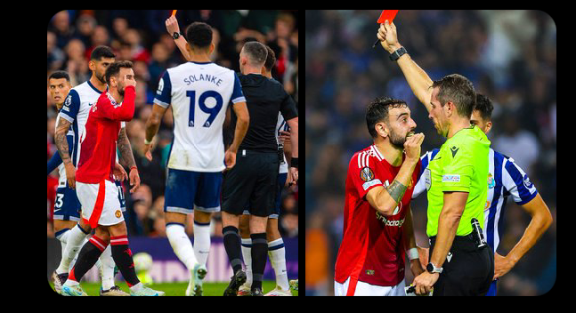Bruno Fernandes Faces Unprecedented Red Card Trouble In One Week