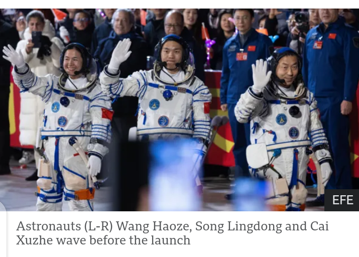 China Declares Success As Its Youngest Astronaut Crew Reaches Space