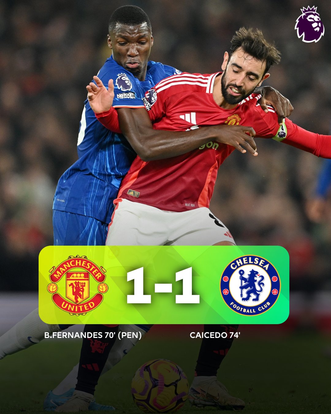 Premier League: Caicedo’s Stunning Volley Earns Chelsea A Point At Old Trafford