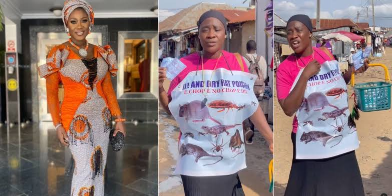 Nollywood Actress Mercy Johnson Stuns As Rat Poison Vendor In New Movie Role