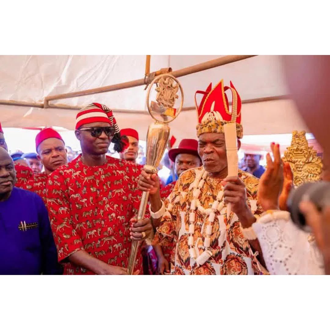 Ebonyi Governor’s Father Crowned Traditional Ruler Of Oferekpe Agbaja
