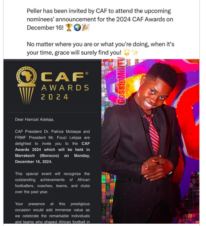 TikTok Star Peller Gets Invited To Prestigious CAF Awards