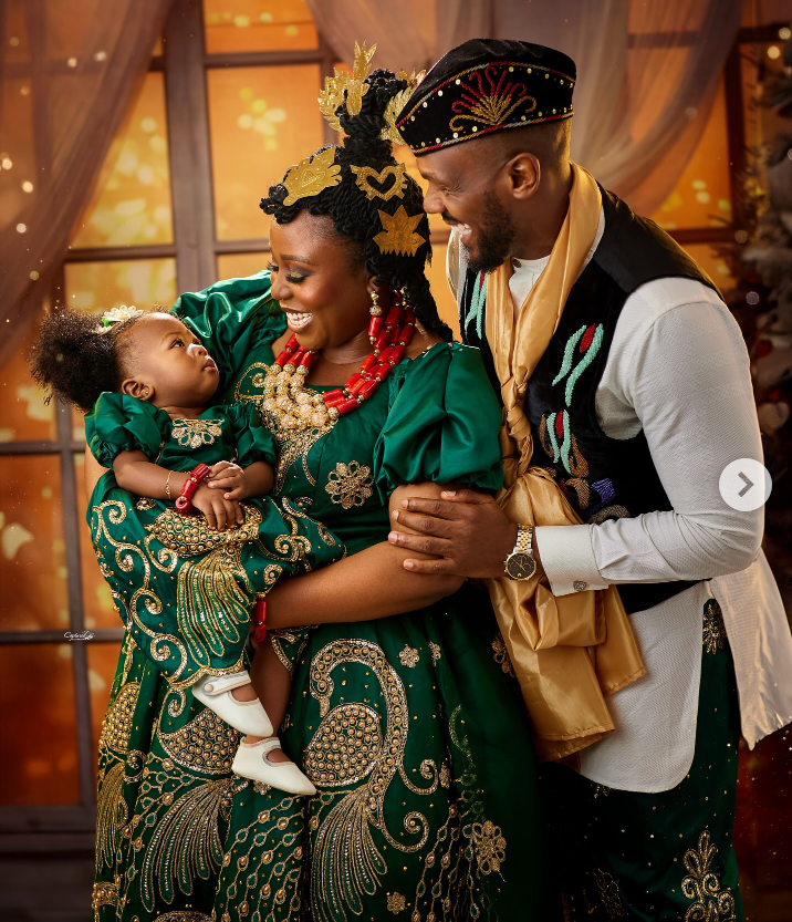 Daniel Etim-Effiong And Family Rock Efik Outfits For Christmas