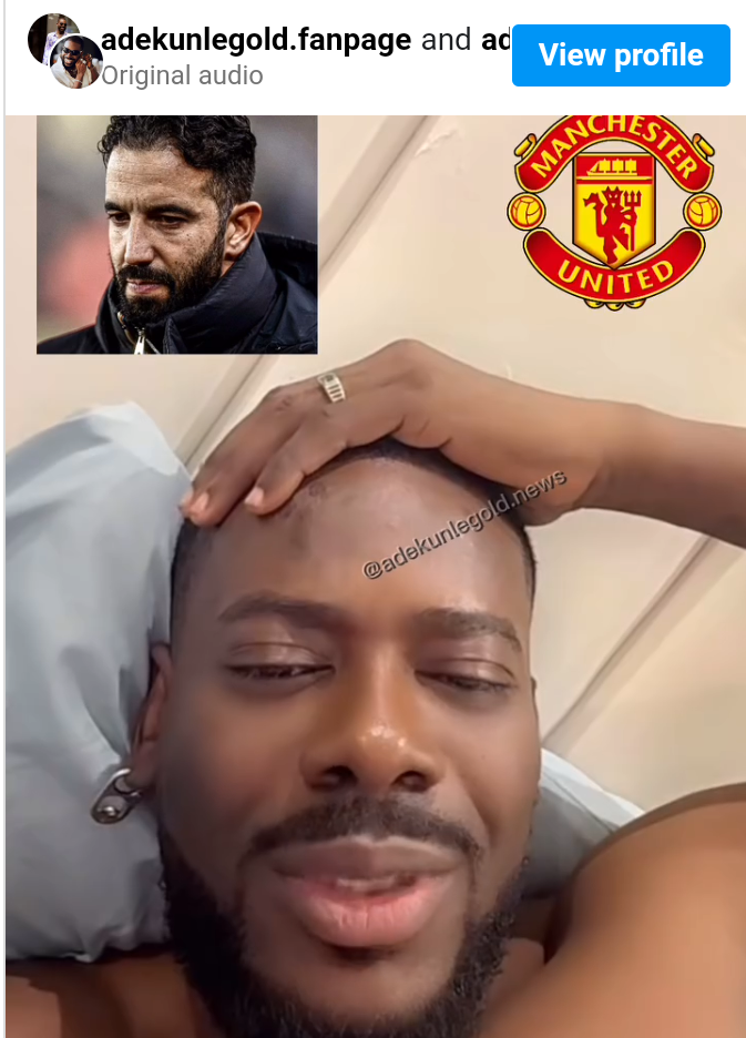 Adekunle Gold Laments As Man Utd Puts Him To Shame, Advises Ruben Amorim Ahead Of Transfer Window