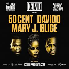 Davido, 50 Cent, And Mary J. Blige To Perform At Tottenham Stadium