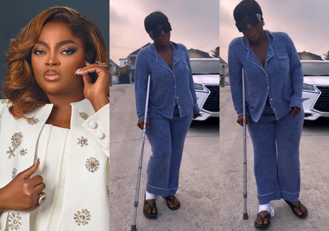 Destiny Etiko In Pains, Walks With Crutch After Sustaining Injury