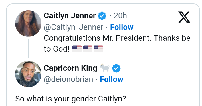 Caitlyn Jenner Congratulates President Donald Trump, Netizens React