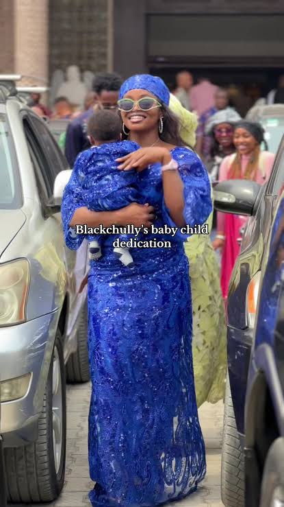 Tomboy Tiktoker Blackchully Welcomes Baby Boy:Dedicates Him In Church