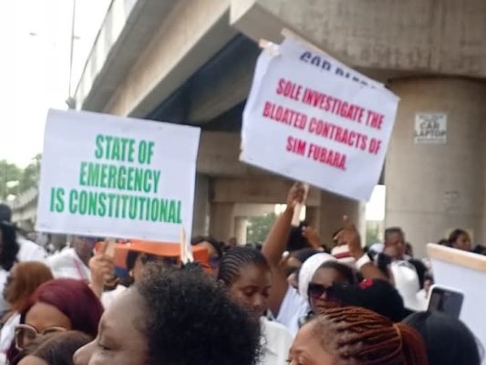 Fresh Protests Erupt In Rivers As Women’s Group Backs Emergency Rule