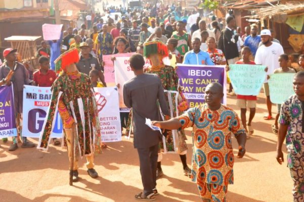 Omu-Aran Youths Protest Against Outrageous Electricity Billing By IBEDC