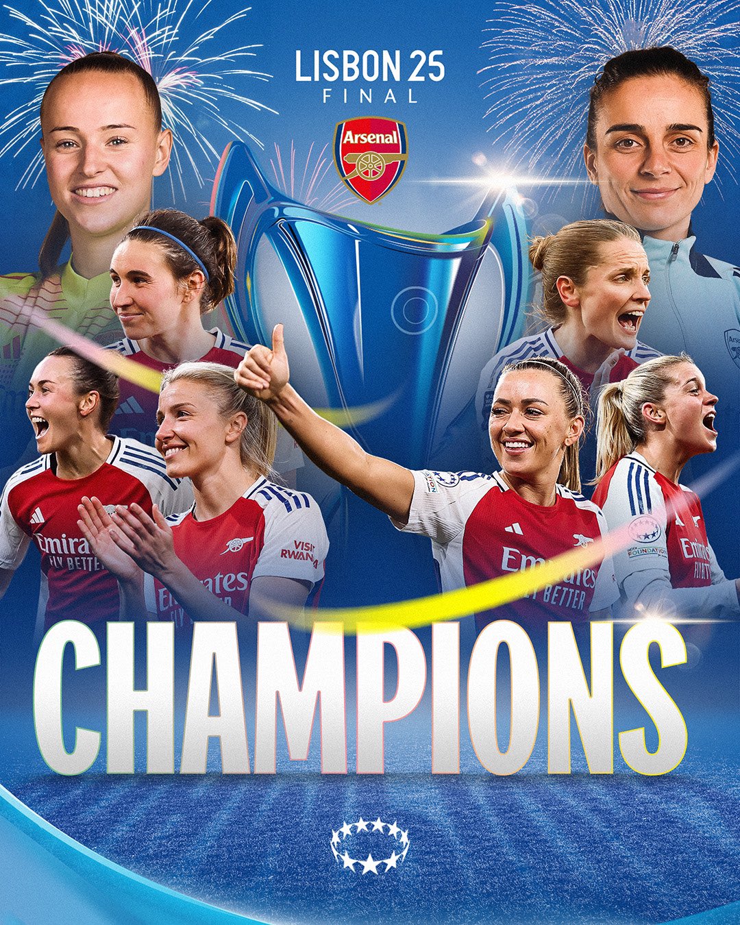Arsenal Stun Barcelona To Claim 2025 UEFA Women’s Champions League Title