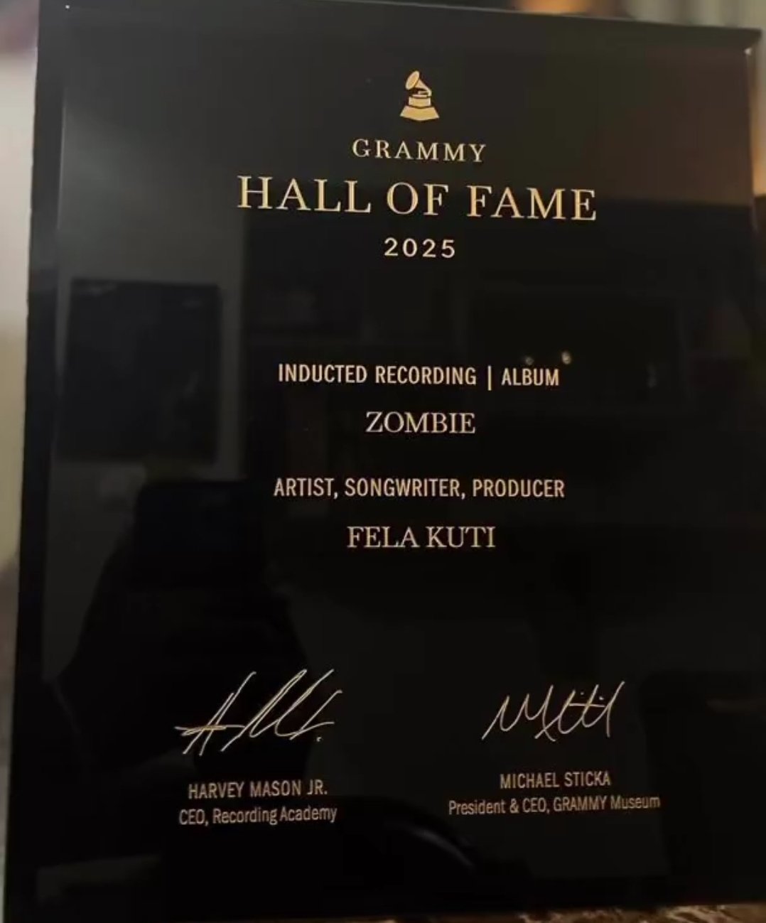 Fela Kuti’s Iconic ‘Zombie’ Album Inducted Into 2025 Grammy Hall Of Fame