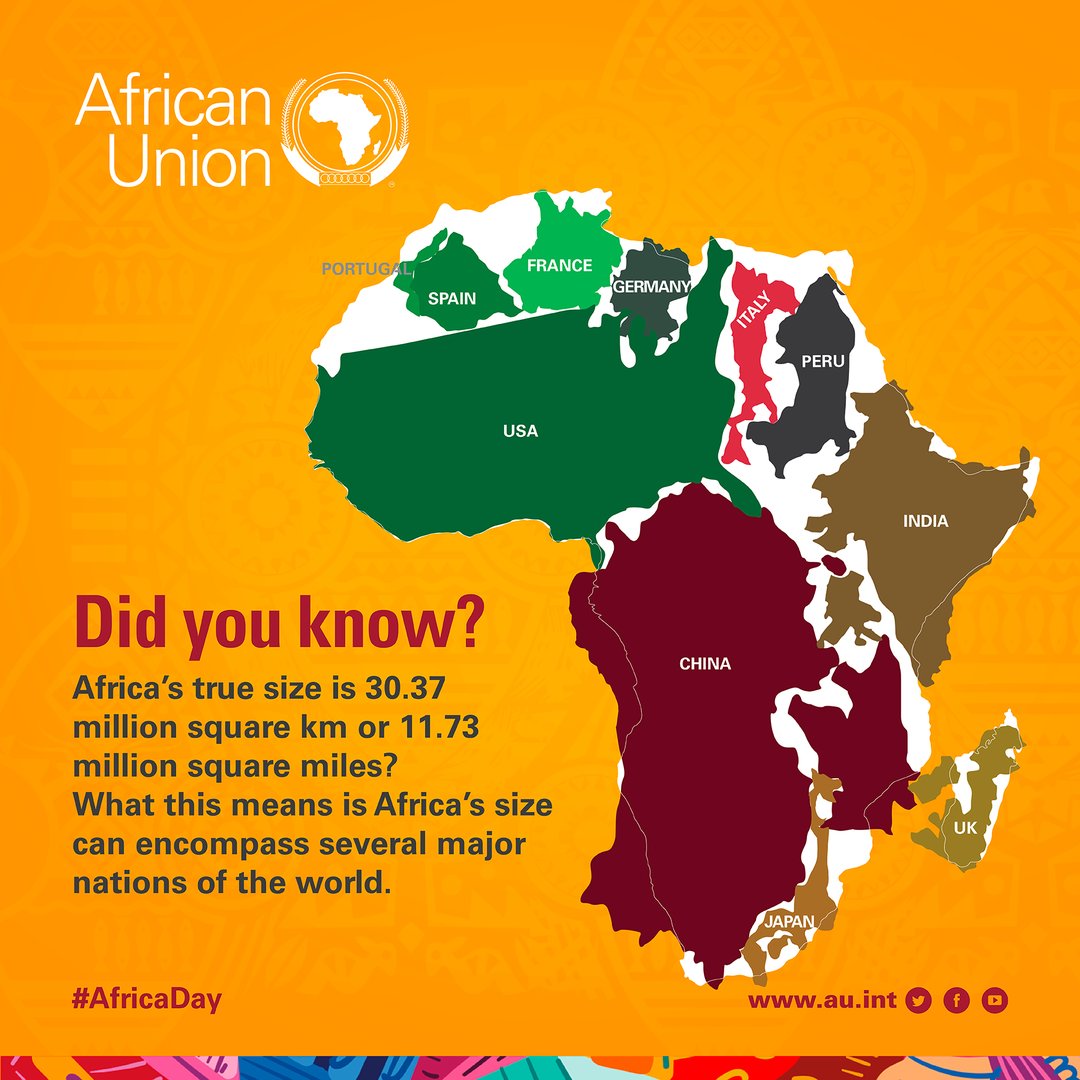 African Union Backs Campaign To Redraw World Map With Accurate African Scale