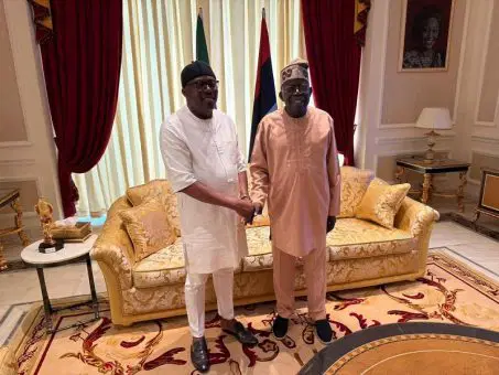 Tinubu Holds Closed-Door Meeting With Rivers Governor Fubara At Presidential Villa