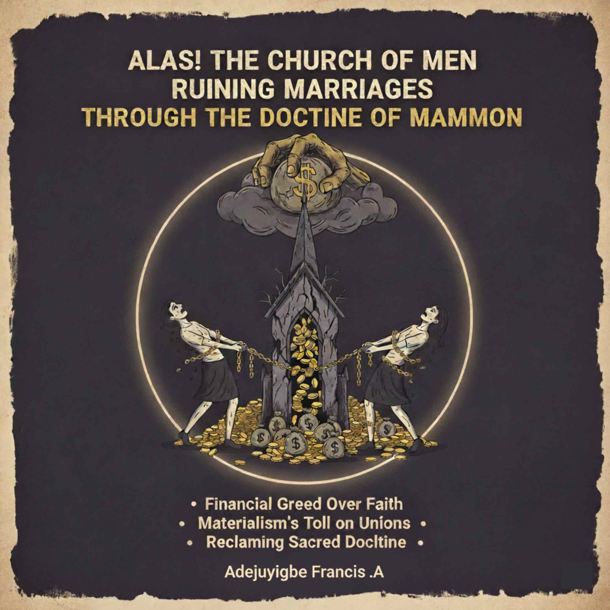 Alas! The Church Of Men Ruining Marriages Through The Doctrine Of Mammon – TCP