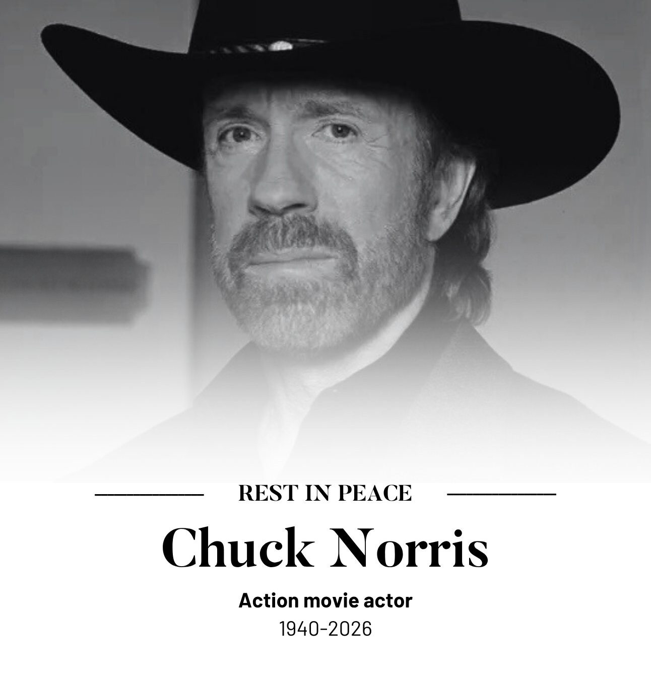 “Chuck Norris, Star Of ‘Walker, Texas Ranger’ And Martial Arts Pioneer, Dies at 86”